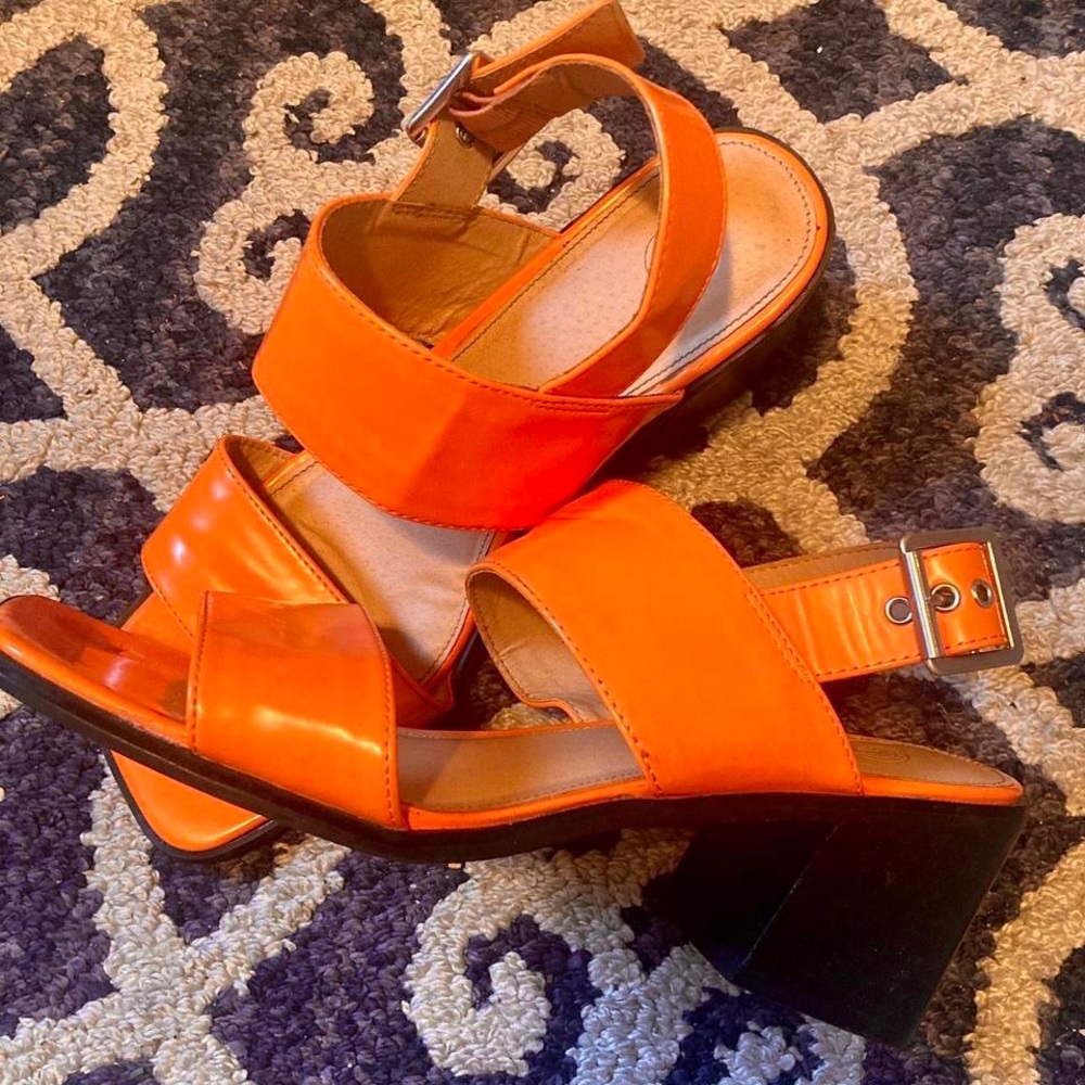 Orange Block Heel 8M
